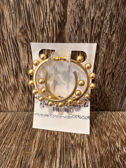 Metallic Ball Hoops