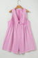 Bonbon Mineral Wash Pleated Bust V Neck Sleeveless Denim Romper