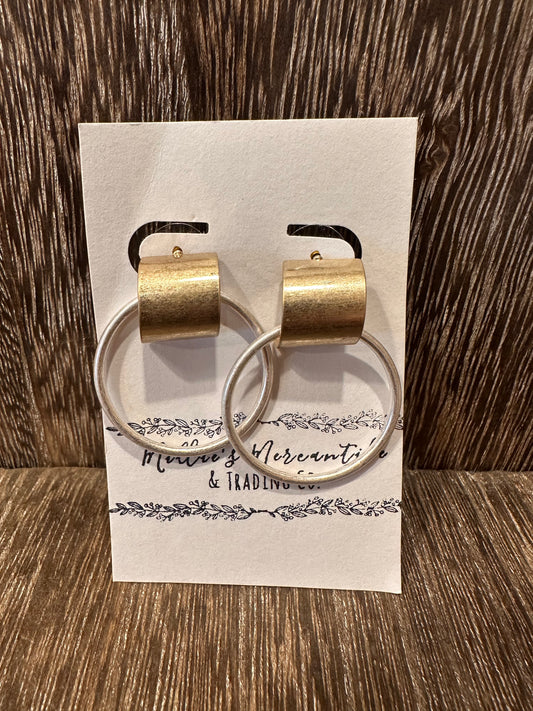 Saddle Up Two-Tone Earrings