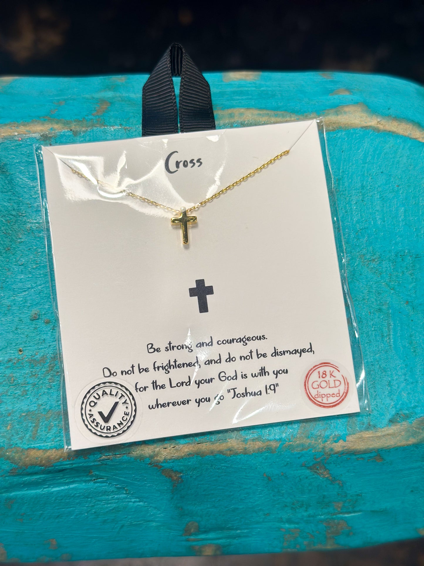 18K Gold Dipped Cross Necklace