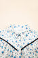 White Contrast Trim Floral Puff Short Sleeve Shirt