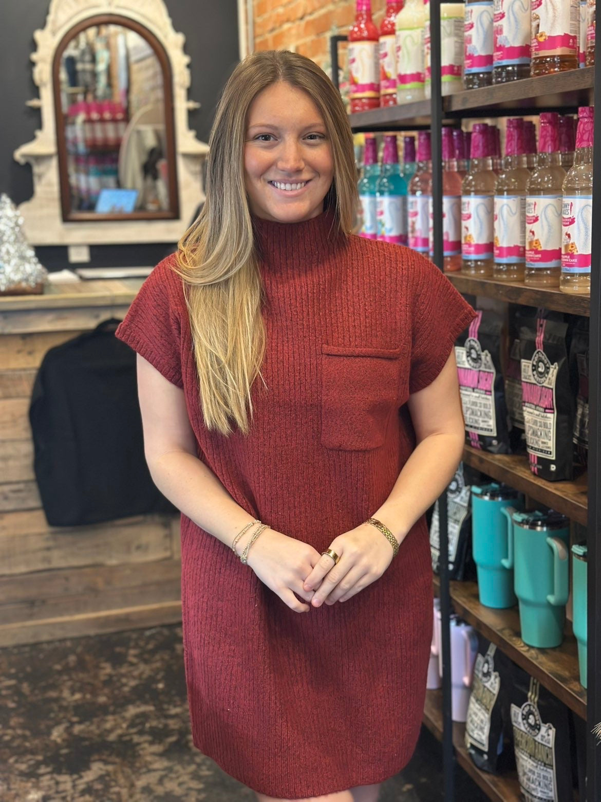 Cranberry Sweater Dress