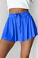 Sky Blue Drawstring High Waist Lined Tennis Skorts