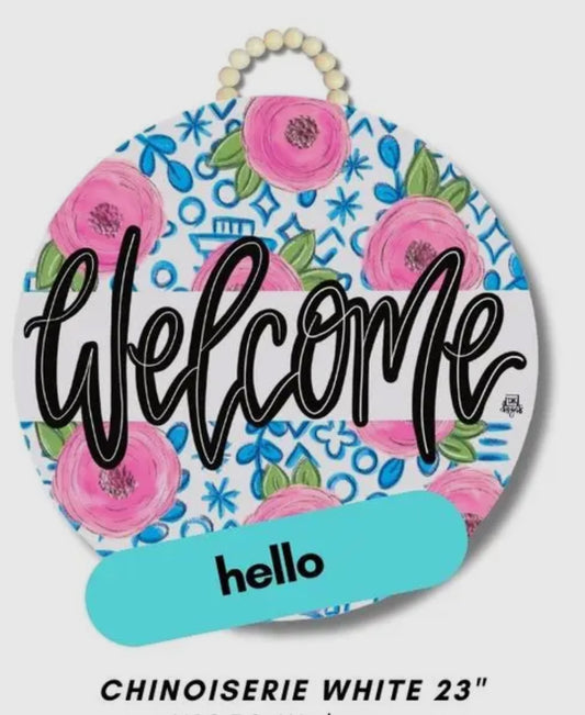 Floral Welcome Doorhanger