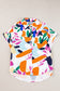 Multicolour Abstract Leafy Print Short Sleeve Shirt