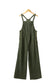 Jungle Green Solid Pocketed Loose Fit Corduroy Overall