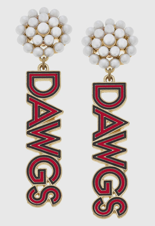 Dawgs Pearl Earrings