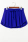 Dark Blue Drawstring High Waist Lined Tennis Skorts