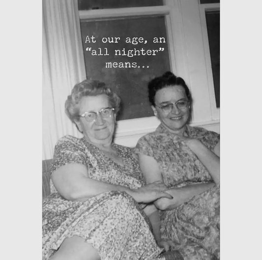 All Nighter Greeting Card