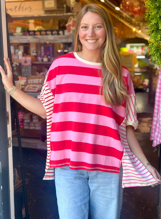 Cutie Stripe Oversized Top