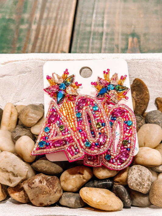 Birthday beaded Earrings