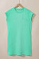 Mint Green Textured Cap Sleeve T Shirt Dress