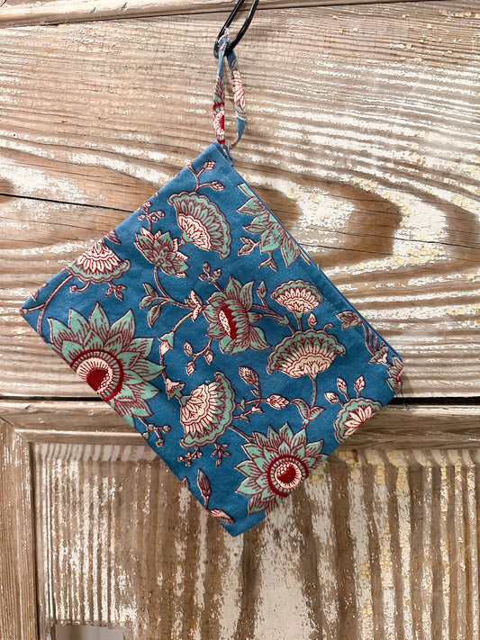 Maeve Block-print Zipper Pouch