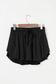 Black Drawstring High Waist Lined Tennis Skorts