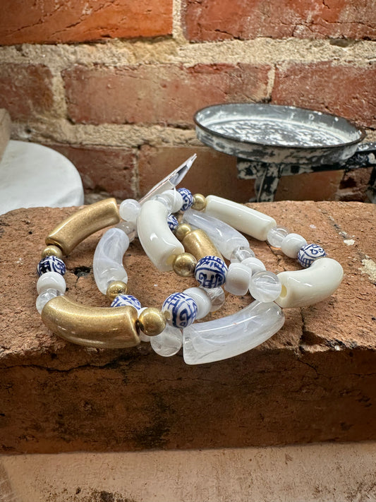 Golden White Chin Set