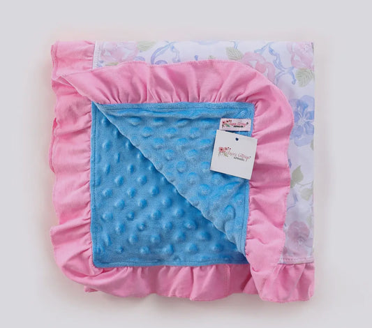 Floral Minky Dot Blanket