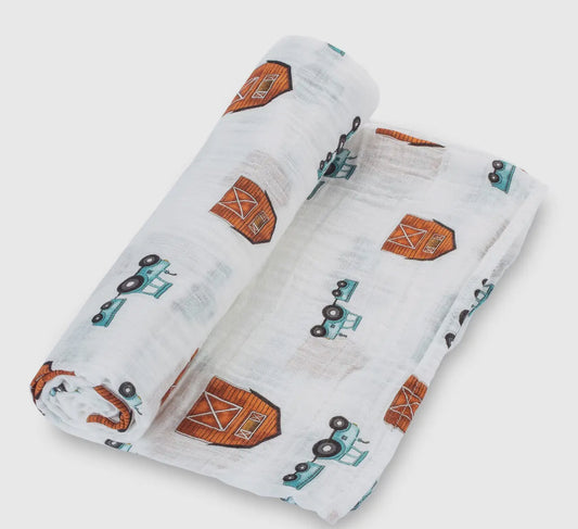 Farm Baby Swaddle Blanket