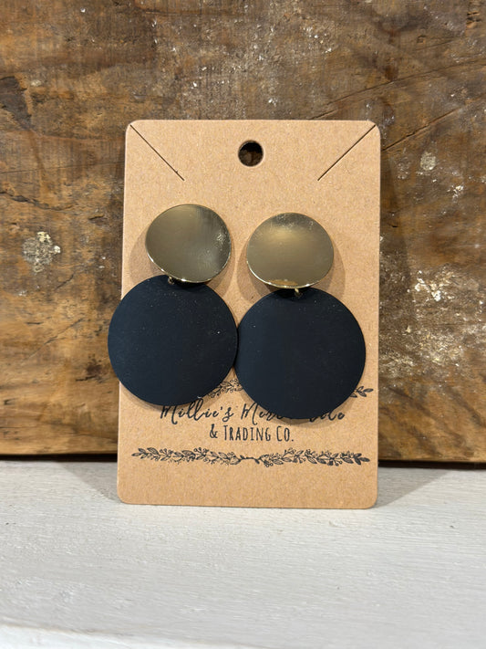 Black whiskey earrings