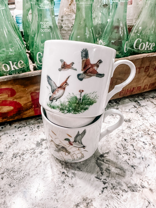 Vintage Quail Mug