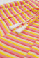 Yellow Stripe Rainbow Tee Tasseled String Wide Leg Pants Set