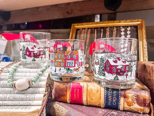 Vintage Small Town Christmas Mugs