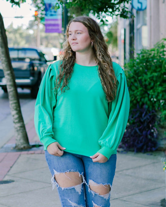 Ivy Bubble Sleeve Oversized Sweater