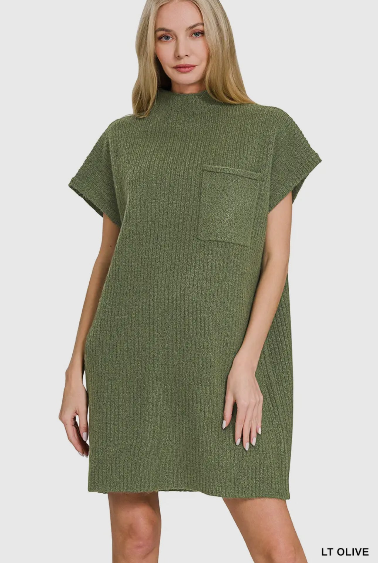 Olivia Olive Sweater Dress