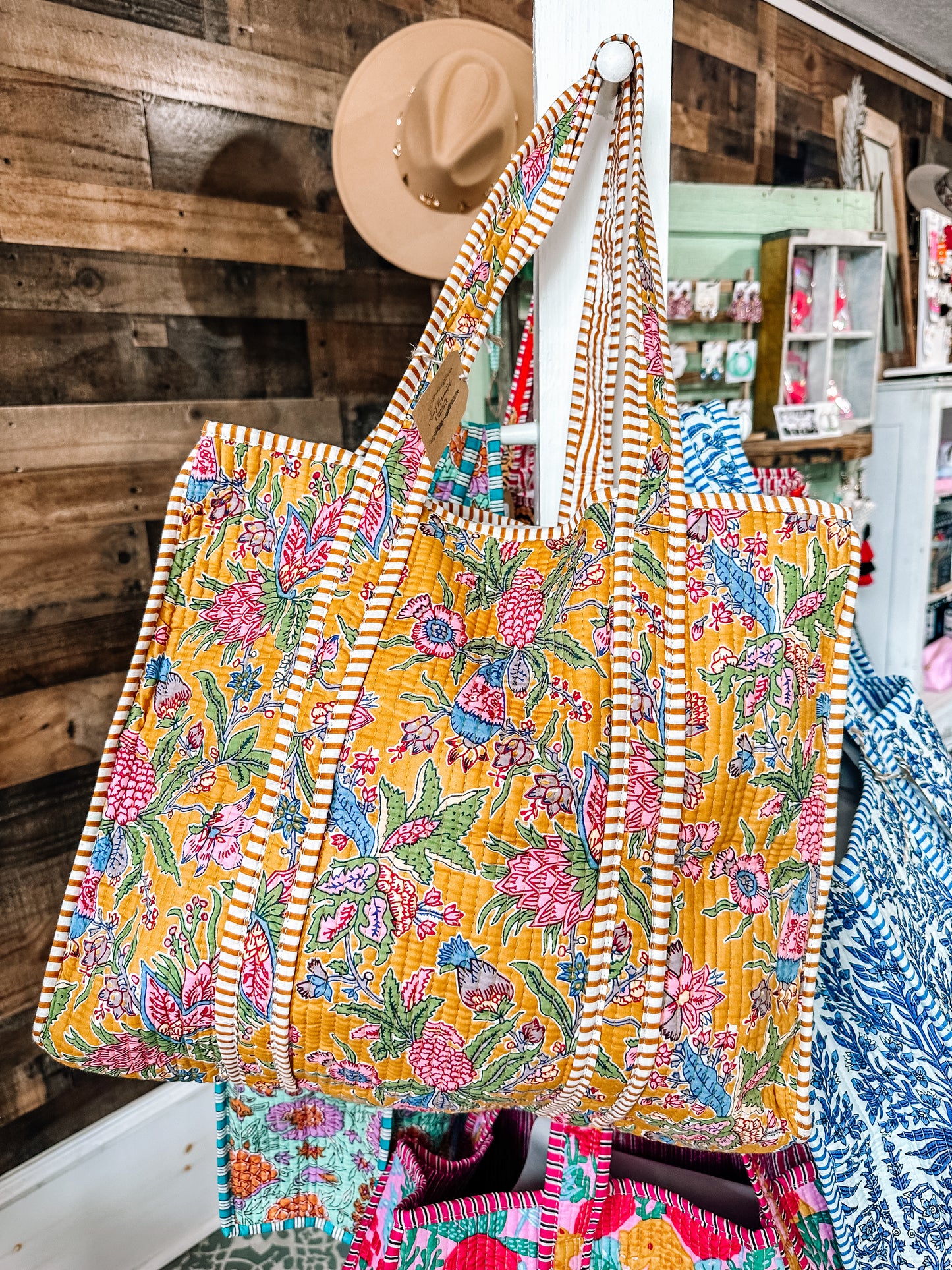 Grace Block Printed Reversible Tote