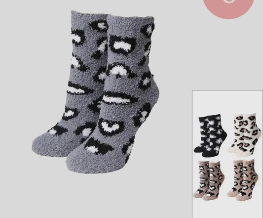 Cozy Leopard Socks