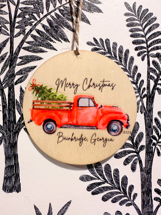 Red Truck Bainbridge Ornament