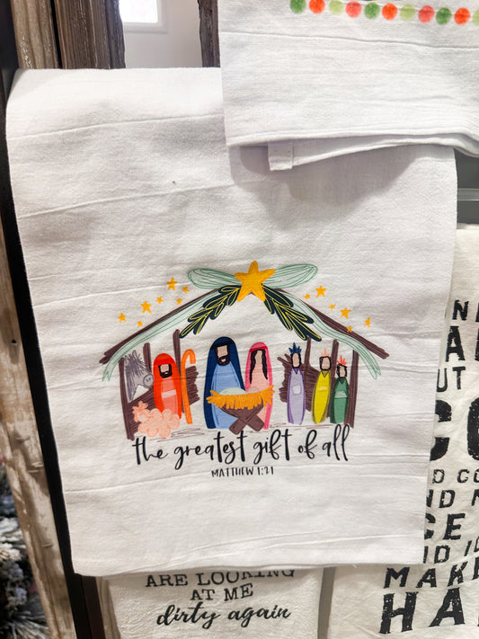 Greatest gift tea towel