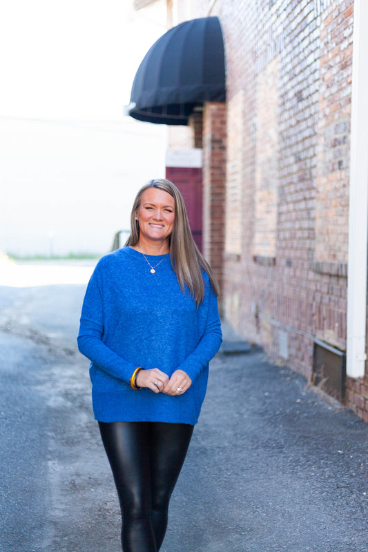 Nellie Navy Dolman Sweater