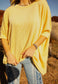 Spring Yellow Oversized Ribbed Top