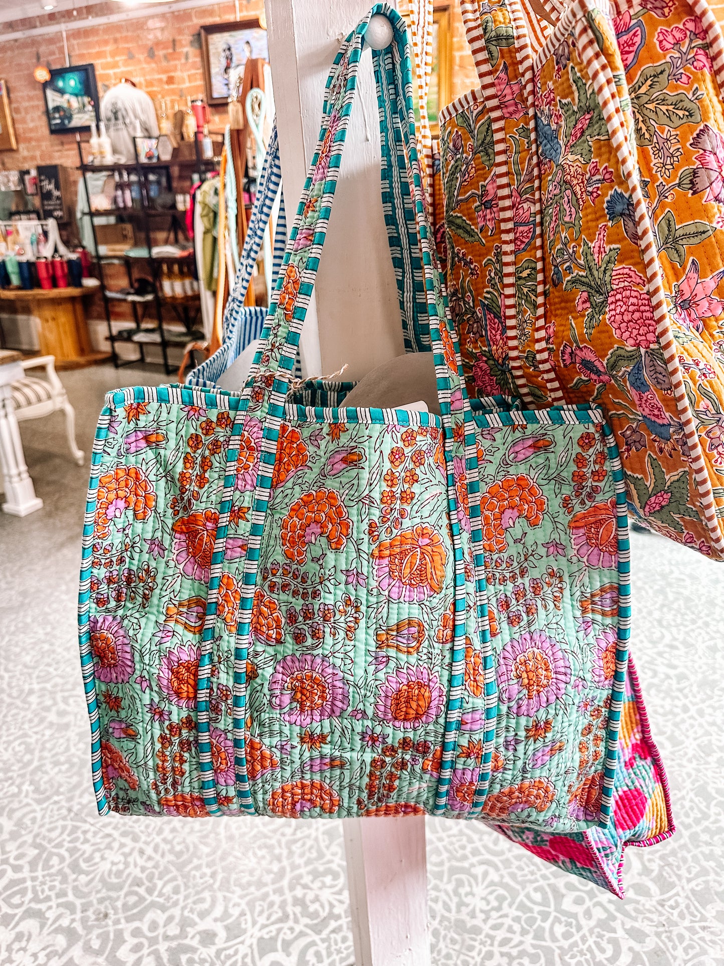 Sonia Block Printed Reversible Tote