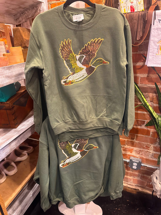 Sequin Duck Patch Sweatshirt