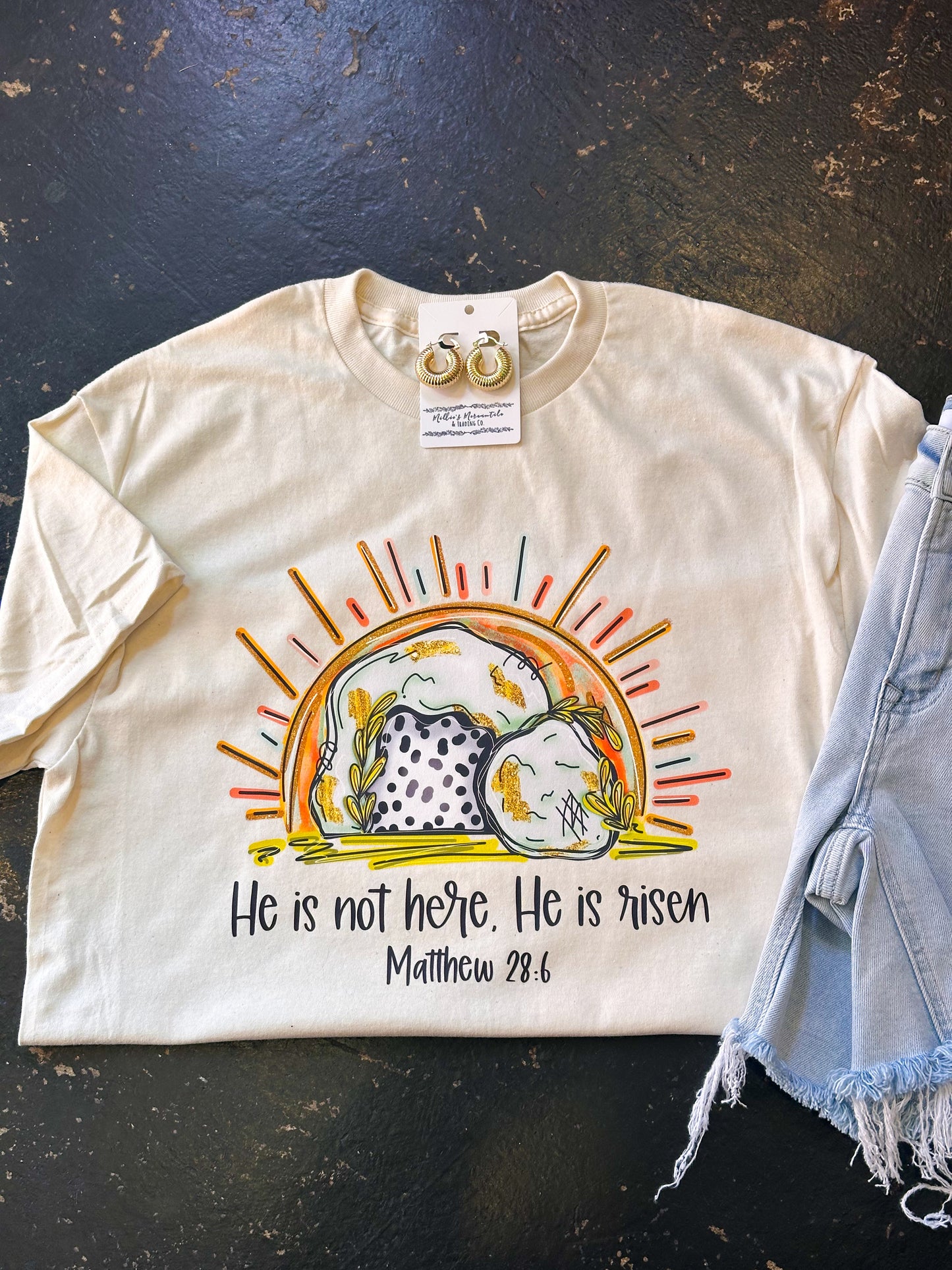 He is Risen Natural Tee