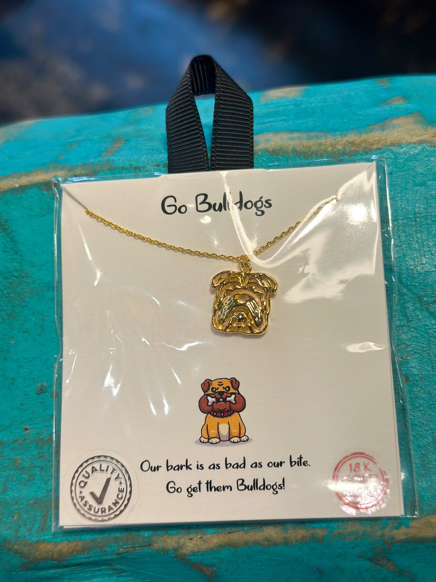 Bulldog Necklace 18k Gold Dipped
