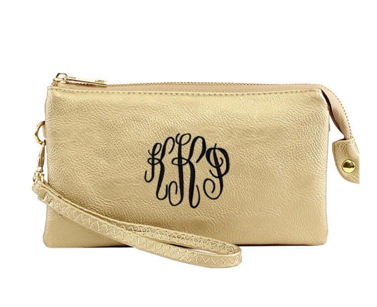 Gabbie Zippered Clutch (gold)