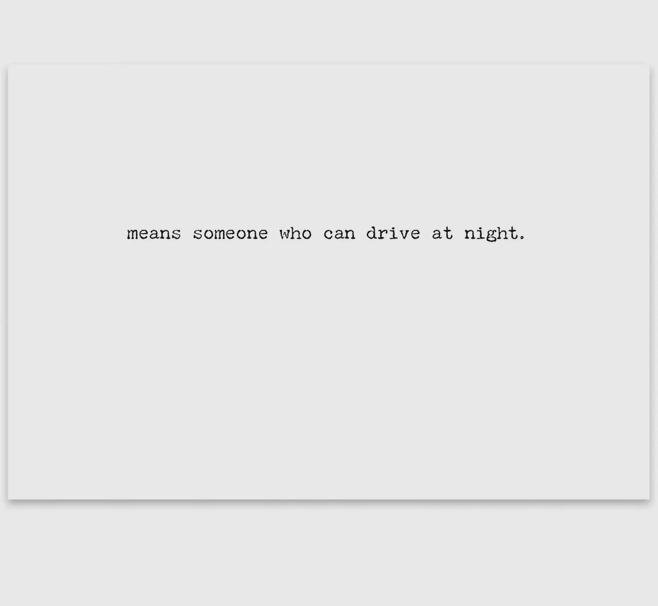 Drive at Night Greeting Card