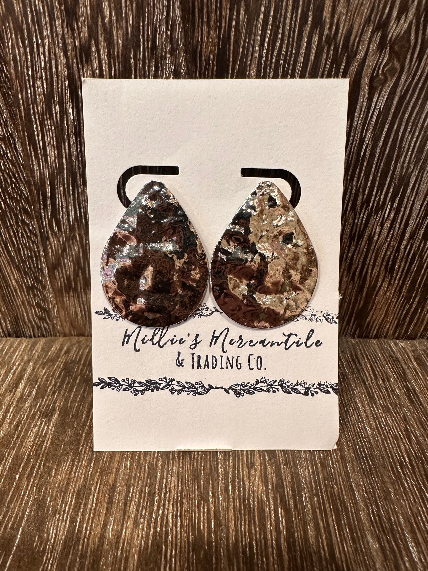 Hammer Head Silver Earrings