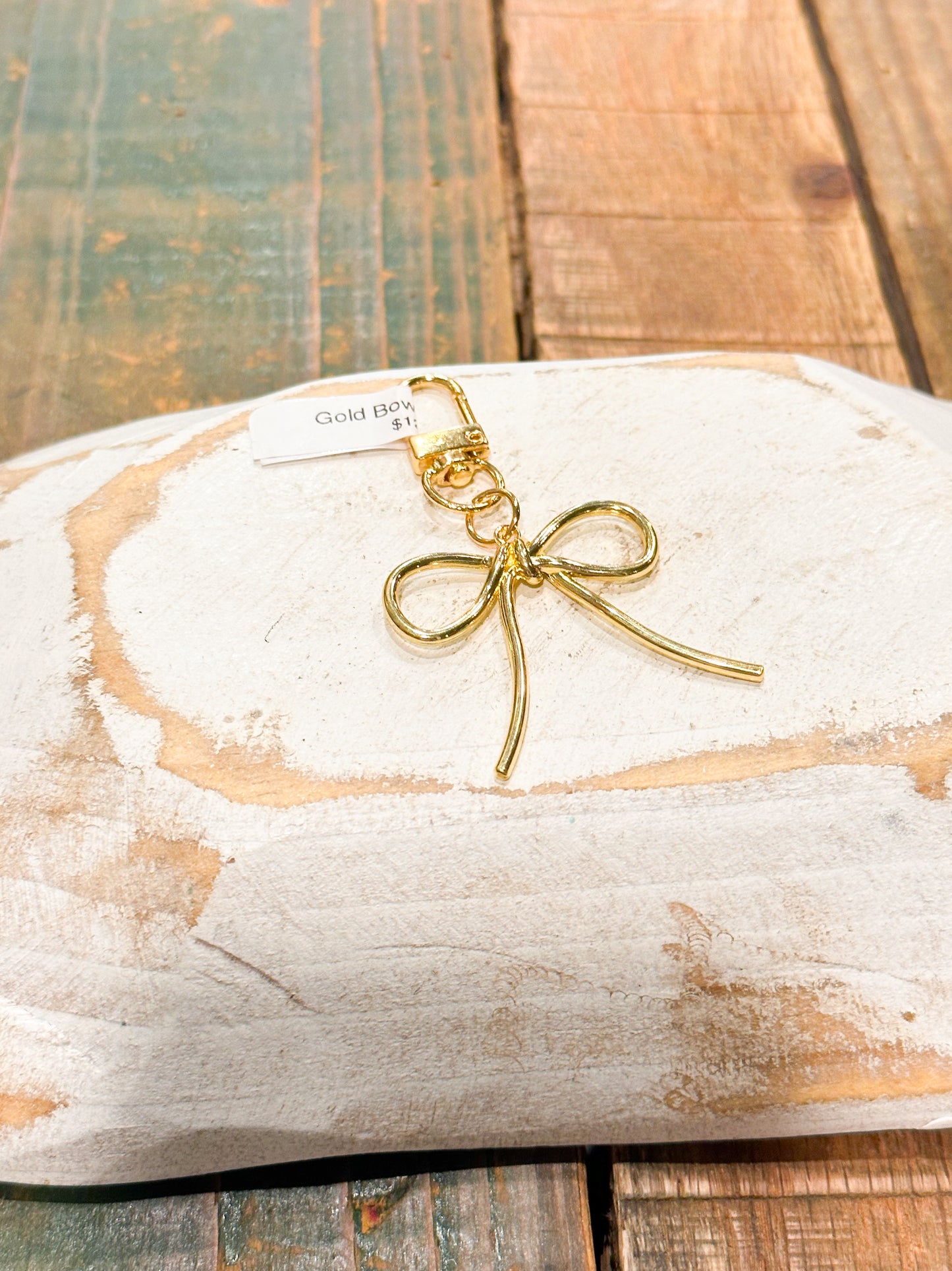 Gold Bow Keychain