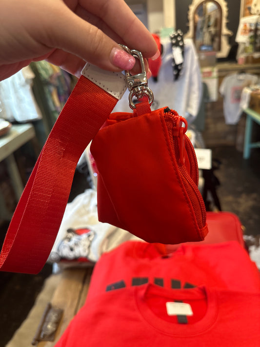 Red coat wristlet