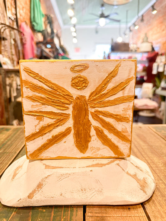 Turquoise Texture Angel Block