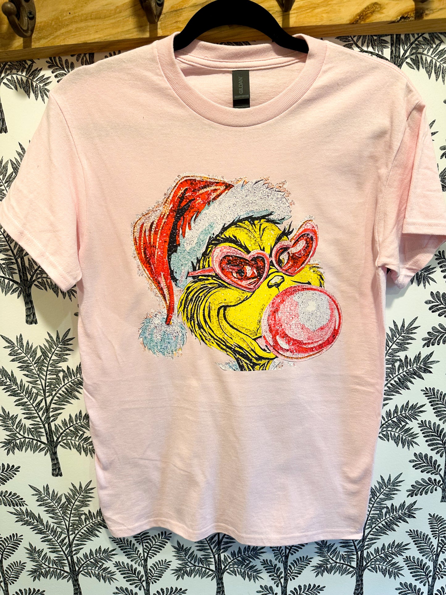 Sequin Grinch Gum Tee