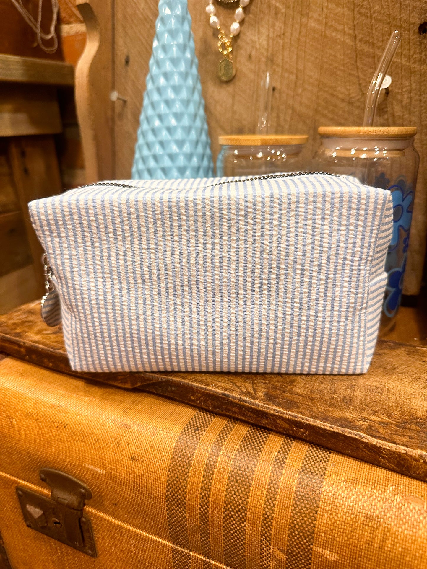 Sadie Seersucker Toiletry Bag