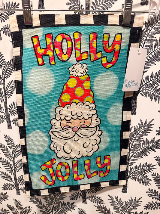 Holly Jolly Garden Flag