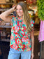Sassy Floral Satin Top