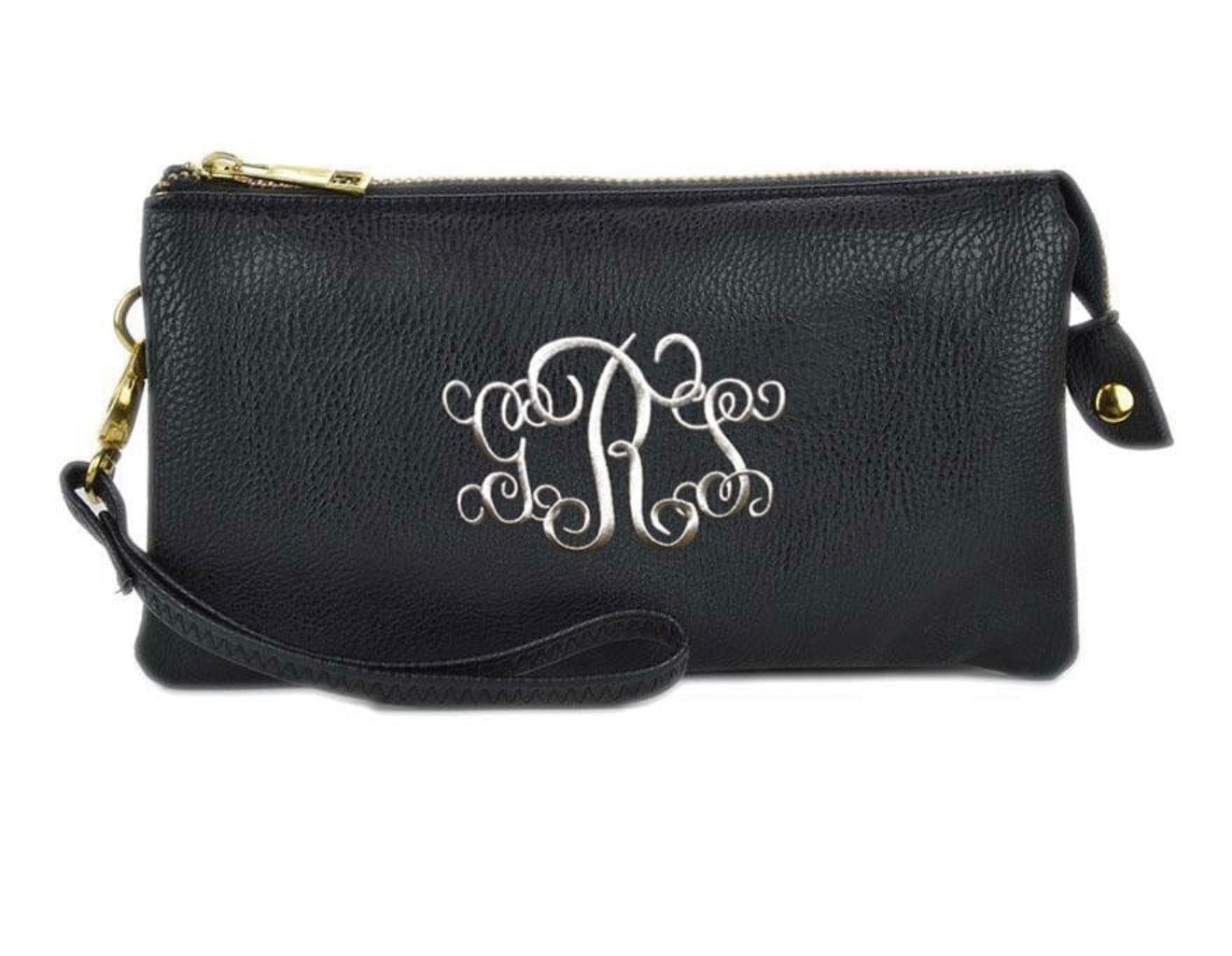 Gabbie Zippered Clutch (black)