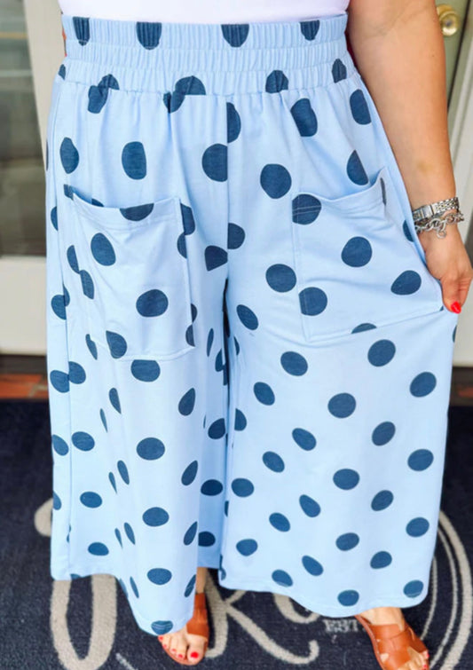 Blue Polka Dot Pants