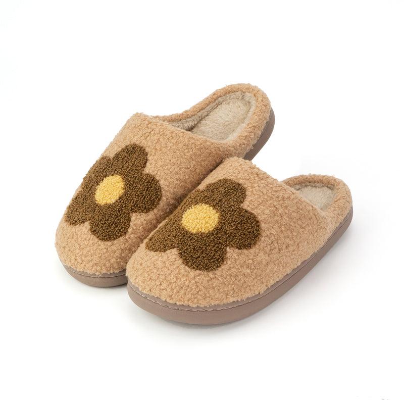 Brown Daisy 2 Slippers
